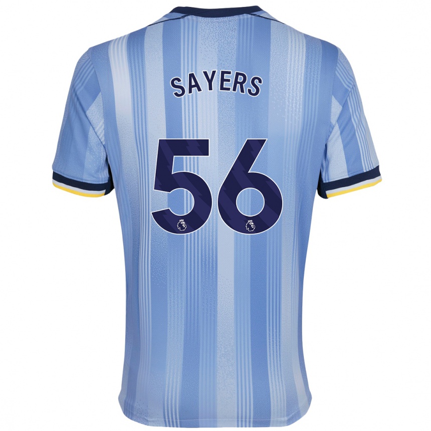 Gyermek Labdarúgás Charlie Sayers #56 Világoskék Idegenbeli Jersey 2024/25 Mez Póló Ing