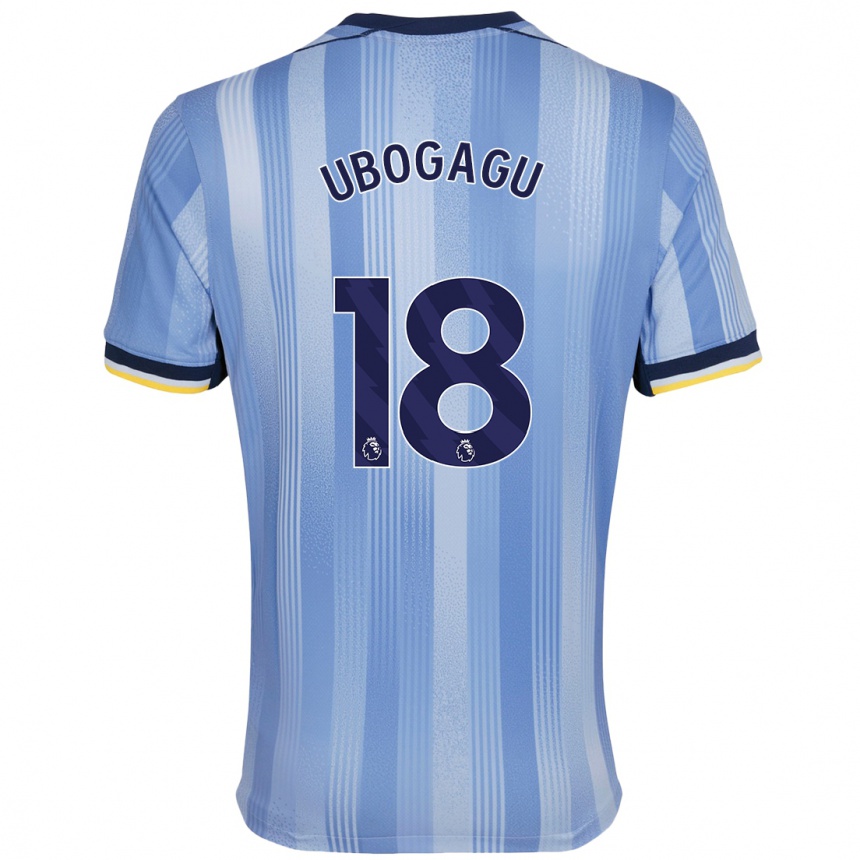 Gyermek Labdarúgás Chioma Ubogagu #18 Világoskék Idegenbeli Jersey 2024/25 Mez Póló Ing