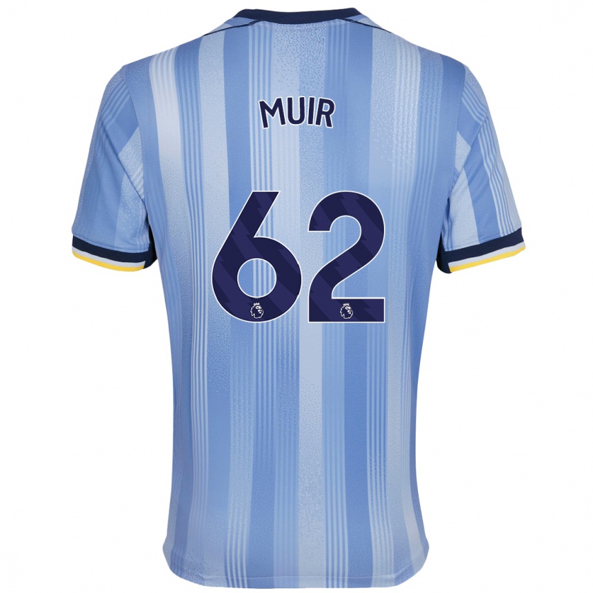 Gyermek Labdarúgás Marqes Muir #62 Világoskék Idegenbeli Jersey 2024/25 Mez Póló Ing