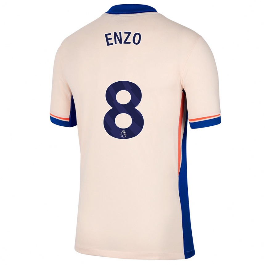 Gyermek Labdarúgás Enzo Fernández #8 Világos Bézs Idegenbeli Jersey 2024/25 Mez Póló Ing