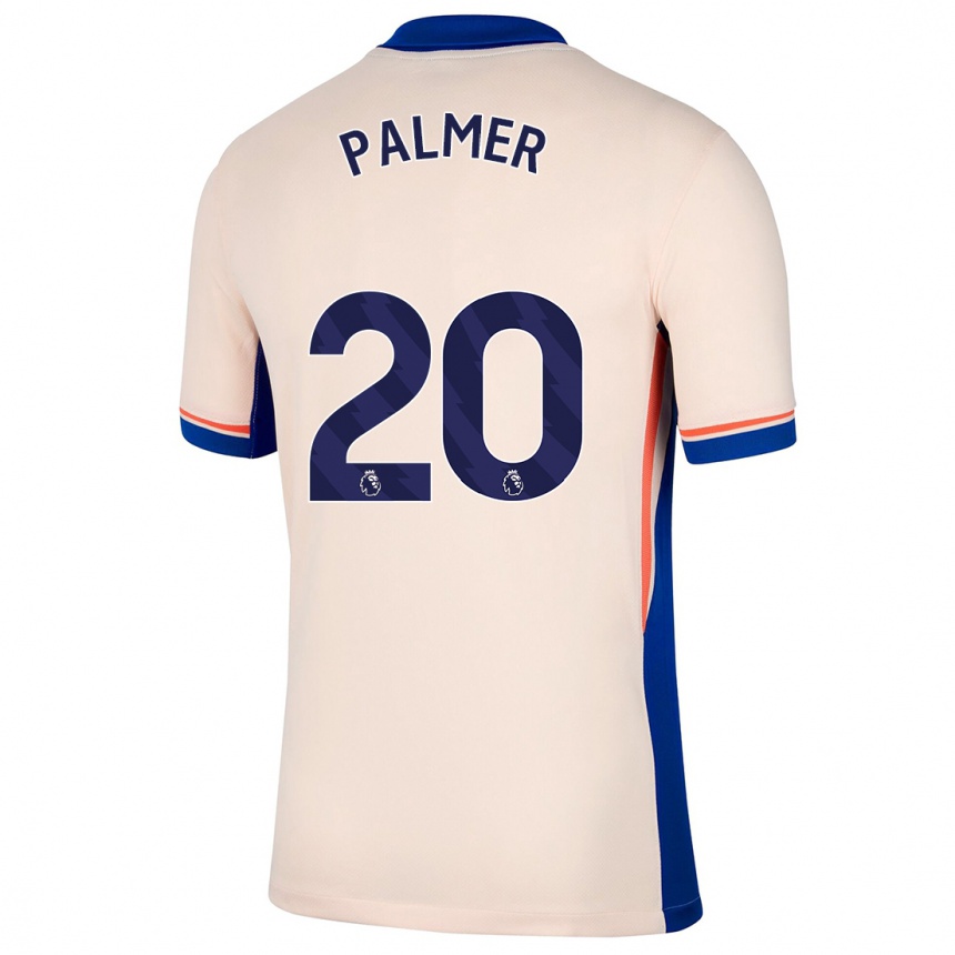 Gyermek Labdarúgás Cole Palmer #20 Világos Bézs Idegenbeli Jersey 2024/25 Mez Póló Ing