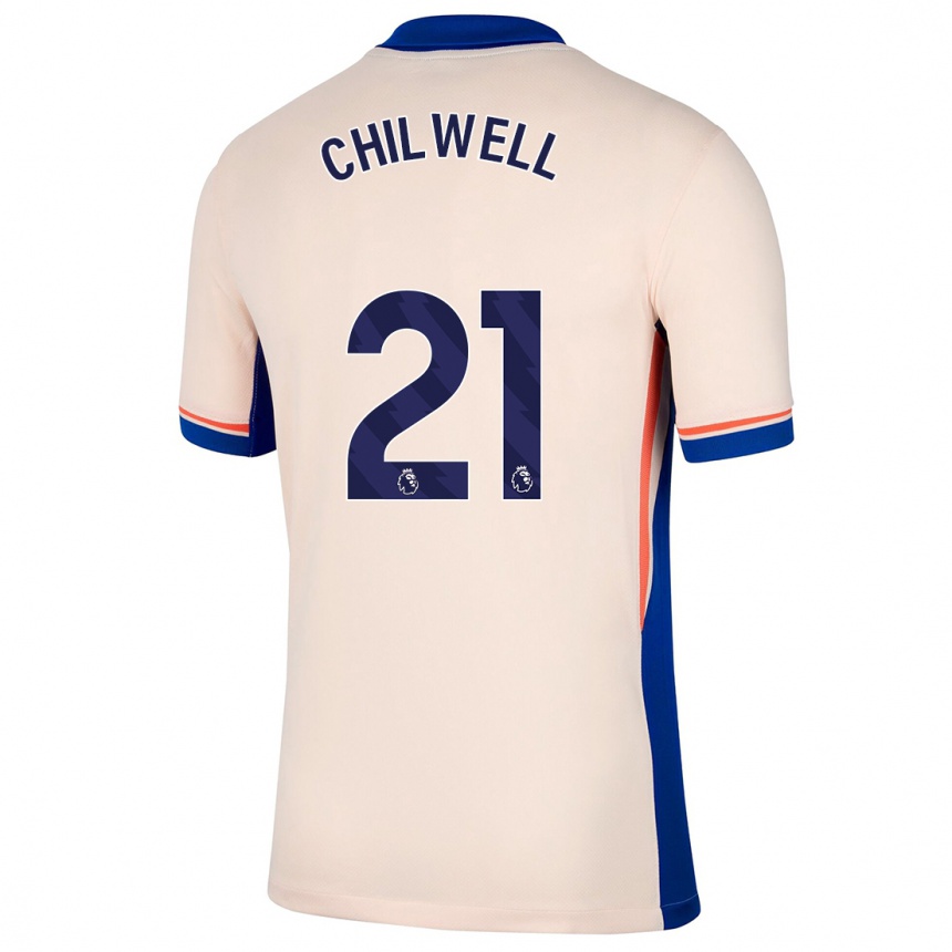 Gyermek Labdarúgás Ben Chilwell #21 Világos Bézs Idegenbeli Jersey 2024/25 Mez Póló Ing