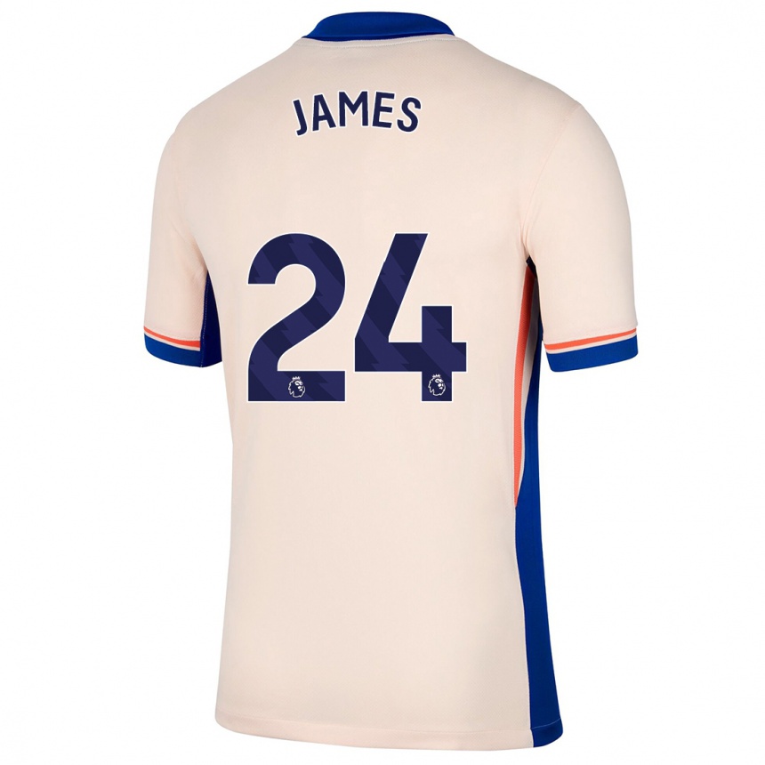 Gyermek Labdarúgás Reece James #24 Világos Bézs Idegenbeli Jersey 2024/25 Mez Póló Ing