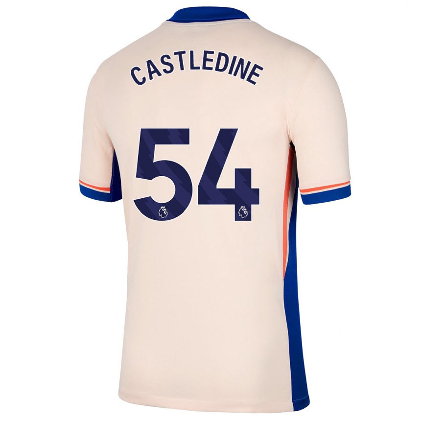 Gyermek Labdarúgás Leo Castledine #54 Világos Bézs Idegenbeli Jersey 2024/25 Mez Póló Ing