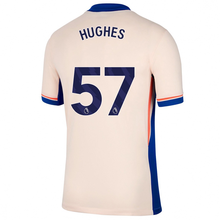 Gyermek Labdarúgás Brodi Hughes #57 Világos Bézs Idegenbeli Jersey 2024/25 Mez Póló Ing