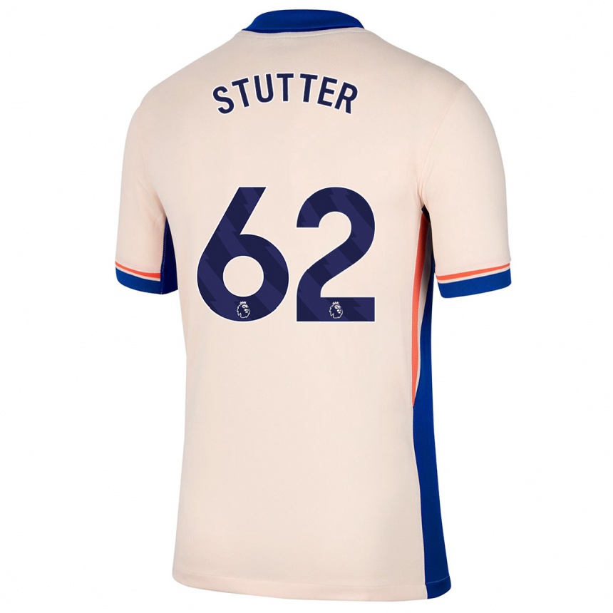 Gyermek Labdarúgás Ronnie Stutter #62 Világos Bézs Idegenbeli Jersey 2024/25 Mez Póló Ing