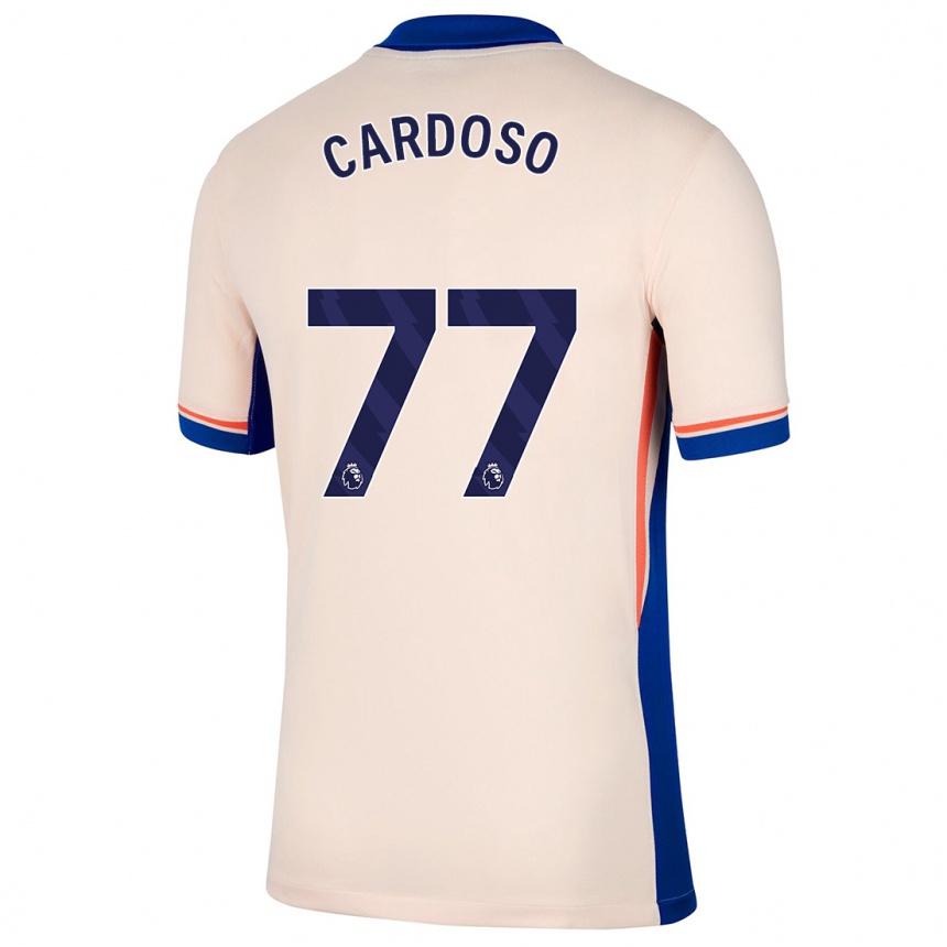 Gyermek Labdarúgás Leo Cardoso #77 Világos Bézs Idegenbeli Jersey 2024/25 Mez Póló Ing