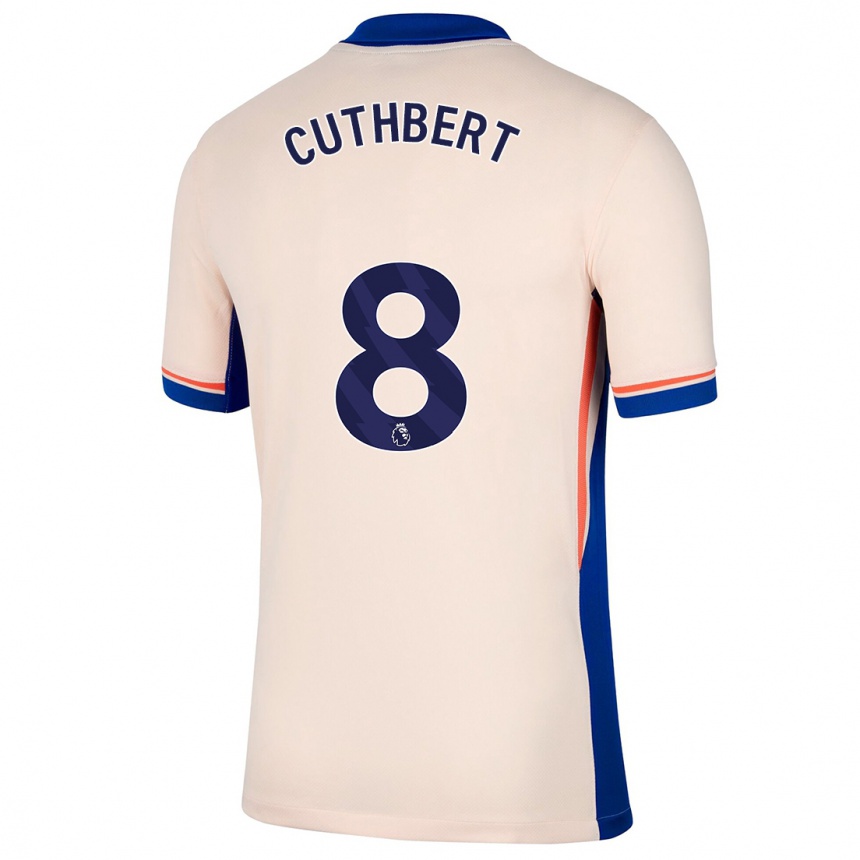 Gyermek Labdarúgás Erin Cuthbert #8 Világos Bézs Idegenbeli Jersey 2024/25 Mez Póló Ing