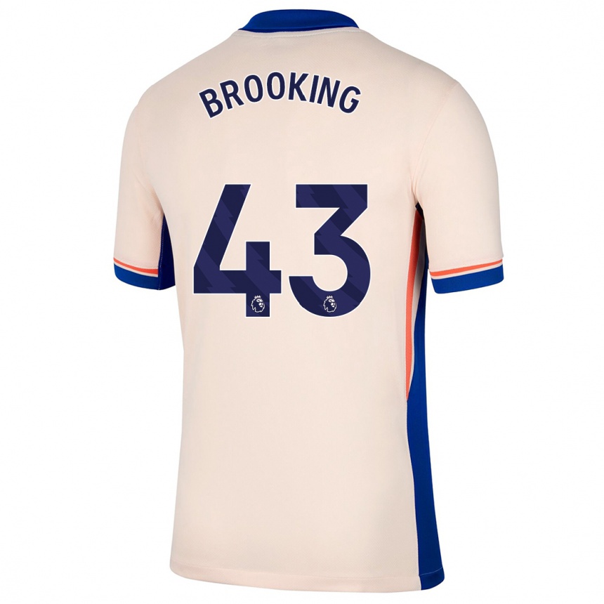 Gyermek Labdarúgás Josh Brooking #43 Világos Bézs Idegenbeli Jersey 2024/25 Mez Póló Ing