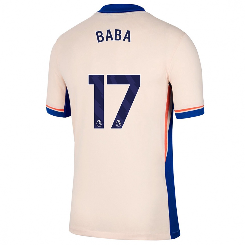 Gyermek Labdarúgás Abdul-Rahman Baba #17 Világos Bézs Idegenbeli Jersey 2024/25 Mez Póló Ing