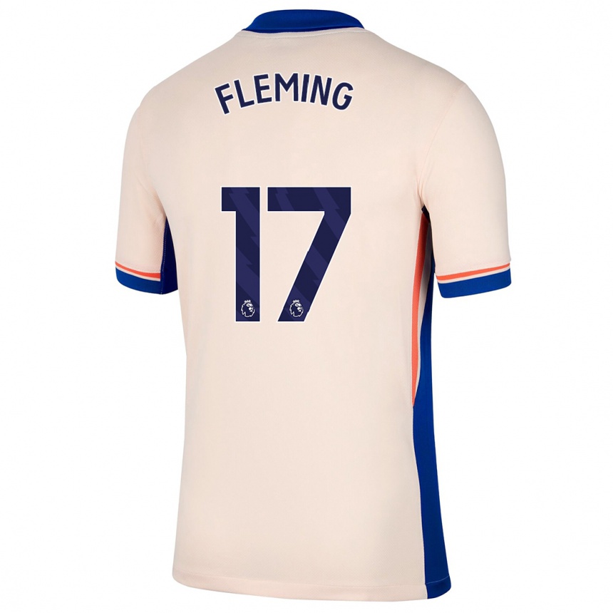 Gyermek Labdarúgás Jessie Fleming #17 Világos Bézs Idegenbeli Jersey 2024/25 Mez Póló Ing