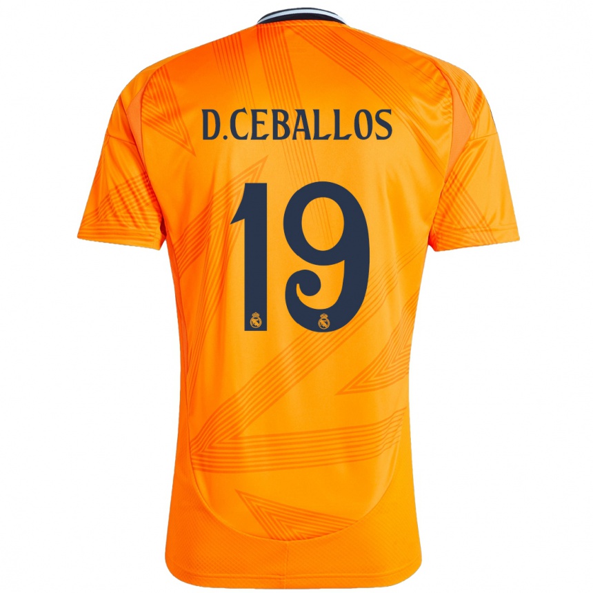 Gyermek Labdarúgás Dani Ceballos #19 Narancs Idegenbeli Jersey 2024/25 Mez Póló Ing