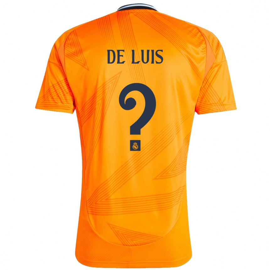 Gyermek Labdarúgás Mario De Luis #0 Narancs Idegenbeli Jersey 2024/25 Mez Póló Ing