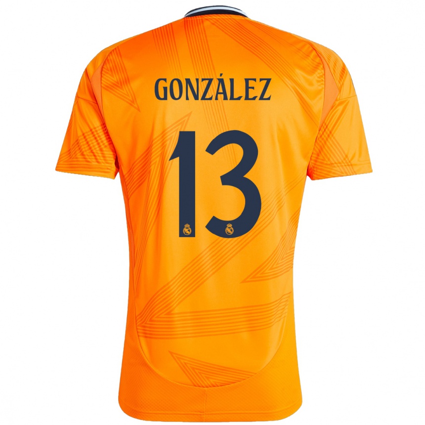 Gyermek Labdarúgás Fran González #13 Narancs Idegenbeli Jersey 2024/25 Mez Póló Ing