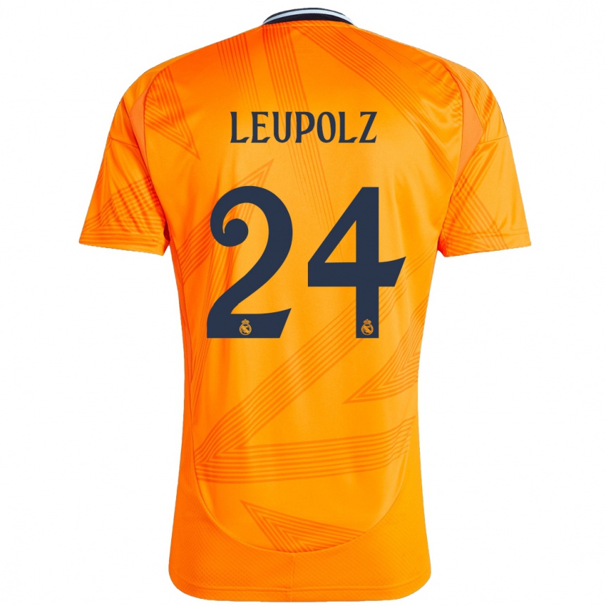 Gyermek Labdarúgás Melanie Leupolz #24 Narancs Idegenbeli Jersey 2024/25 Mez Póló Ing