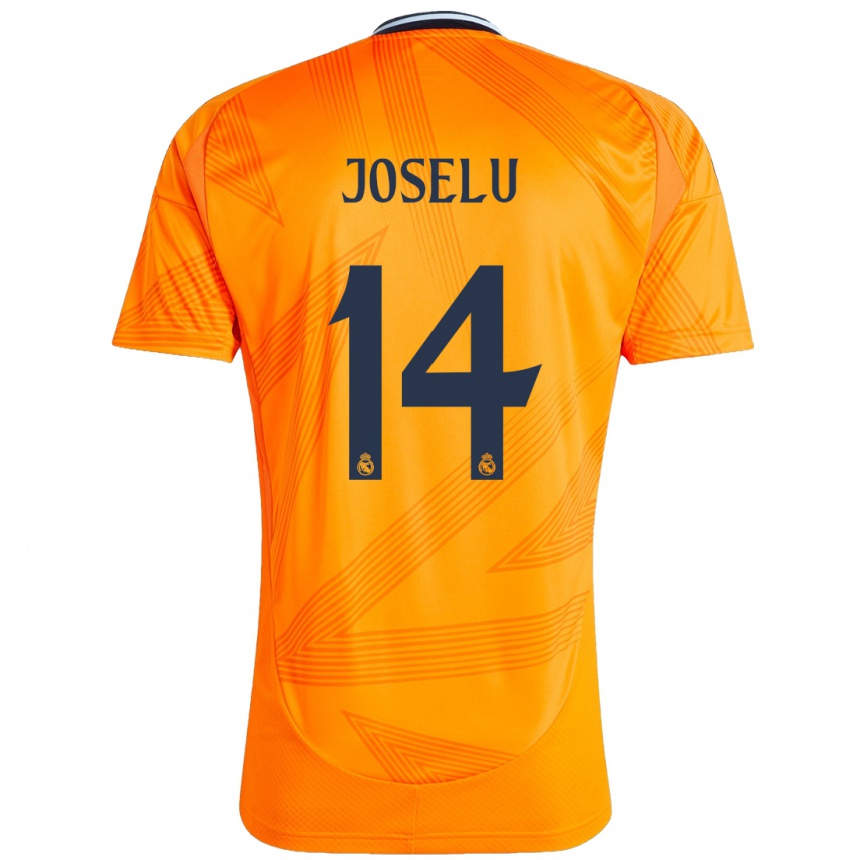 Gyermek Labdarúgás Joselu #14 Narancs Idegenbeli Jersey 2024/25 Mez Póló Ing