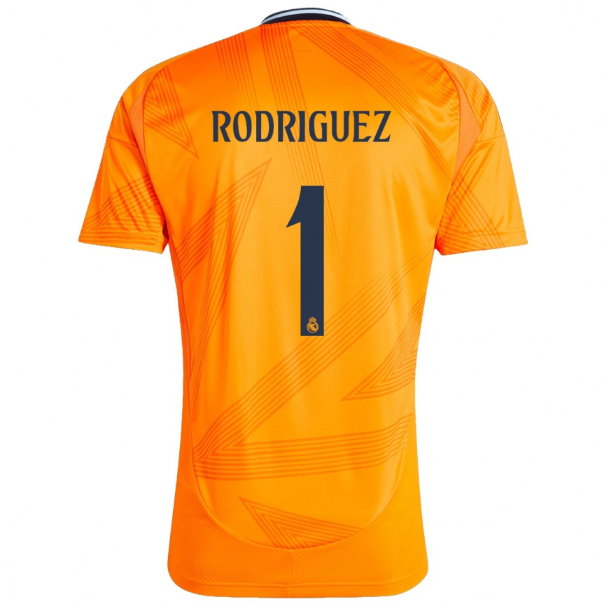 Gyermek Labdarúgás Misa Rodriguez #1 Narancs Idegenbeli Jersey 2024/25 Mez Póló Ing