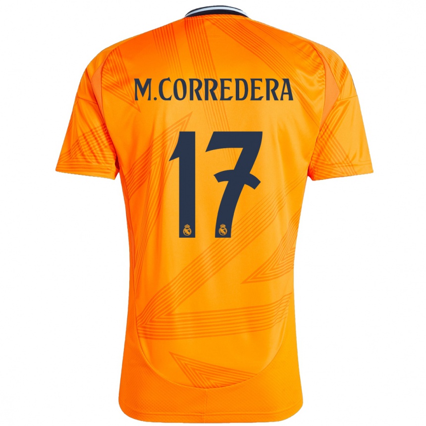 Gyermek Labdarúgás Marta Corredera #17 Narancs Idegenbeli Jersey 2024/25 Mez Póló Ing