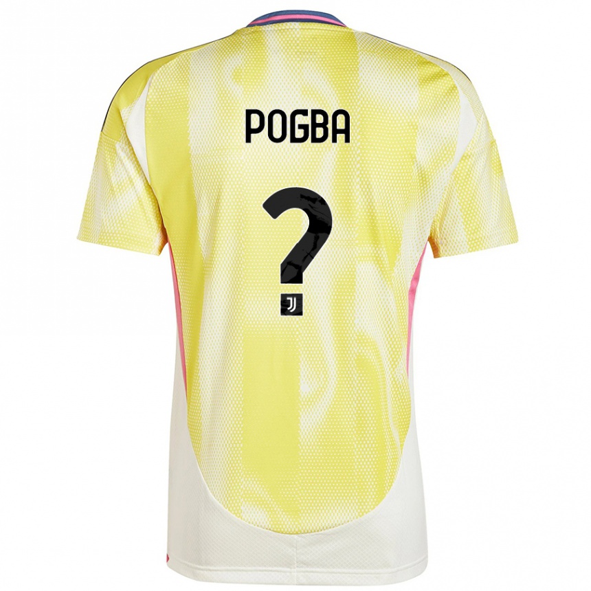 Gyermek Labdarúgás Paul Pogba #0 Napsárga Idegenbeli Jersey 2024/25 Mez Póló Ing