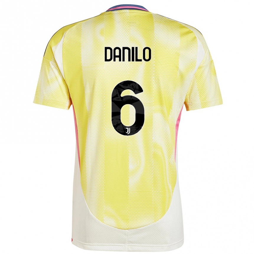 Gyermek Labdarúgás Danilo #6 Napsárga Idegenbeli Jersey 2024/25 Mez Póló Ing