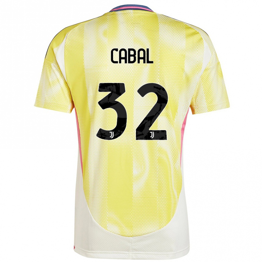 Gyermek Labdarúgás Juan Cabal #32 Napsárga Idegenbeli Jersey 2024/25 Mez Póló Ing