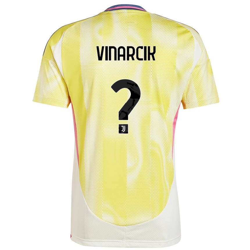 Gyermek Labdarúgás Jakub Vinarcik #0 Napsárga Idegenbeli Jersey 2024/25 Mez Póló Ing