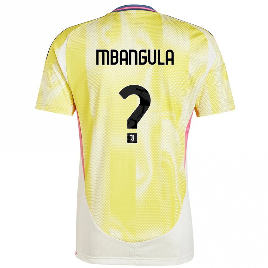 Gyermek Labdarúgás Samuel Mbangula #0 Napsárga Idegenbeli Jersey 2024/25 Mez Póló Ing