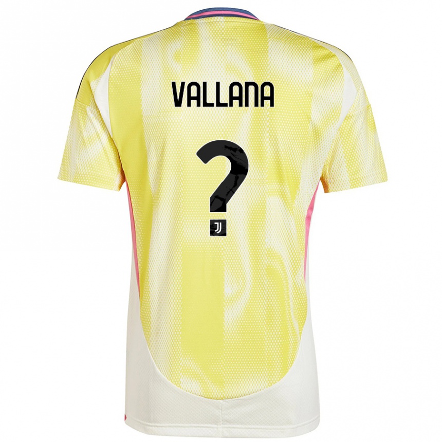 Gyermek Labdarúgás Edoardo Vallana #0 Napsárga Idegenbeli Jersey 2024/25 Mez Póló Ing