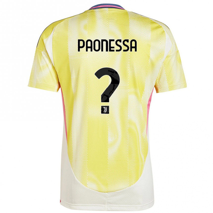 Gyermek Labdarúgás Riccardo Paonessa #0 Napsárga Idegenbeli Jersey 2024/25 Mez Póló Ing