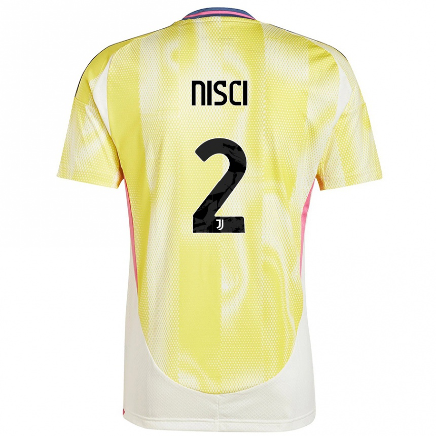 Gyermek Labdarúgás Alessandro Nisci #2 Napsárga Idegenbeli Jersey 2024/25 Mez Póló Ing