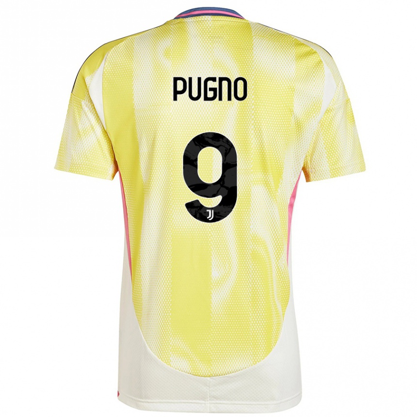 Gyermek Labdarúgás Diego Pugno #9 Napsárga Idegenbeli Jersey 2024/25 Mez Póló Ing