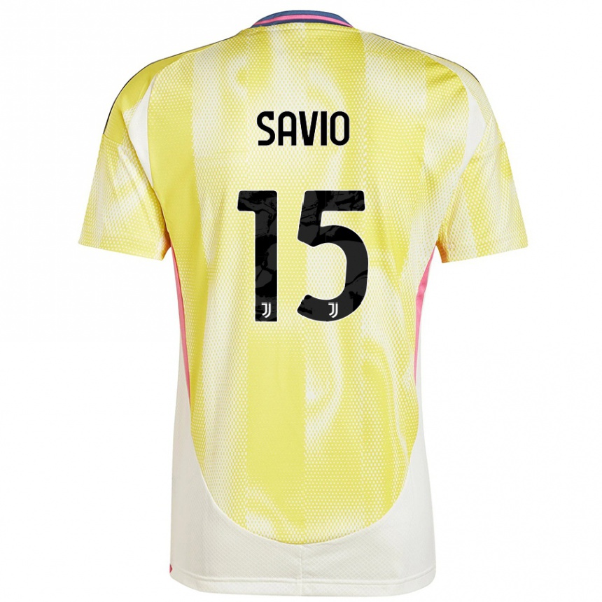 Gyermek Labdarúgás Federico Savio #15 Napsárga Idegenbeli Jersey 2024/25 Mez Póló Ing