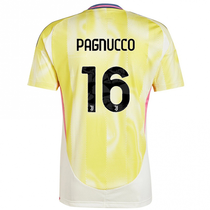 Gyermek Labdarúgás Filippo Pagnucco #16 Napsárga Idegenbeli Jersey 2024/25 Mez Póló Ing