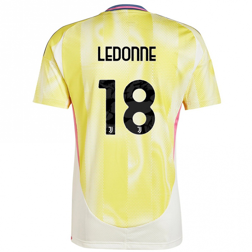 Gyermek Labdarúgás Nicolò Ledonne #18 Napsárga Idegenbeli Jersey 2024/25 Mez Póló Ing