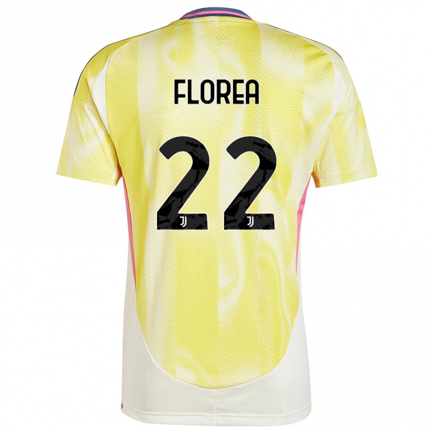 Gyermek Labdarúgás Andrei Florea #22 Napsárga Idegenbeli Jersey 2024/25 Mez Póló Ing