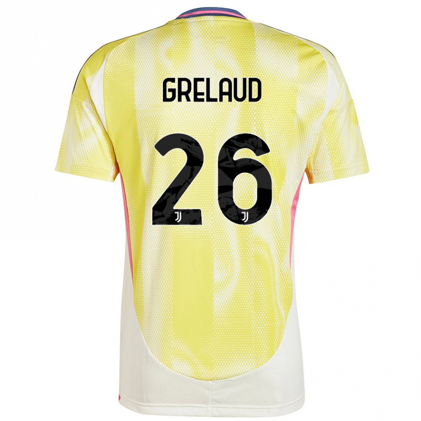 Gyermek Labdarúgás Josue Grelaud #26 Napsárga Idegenbeli Jersey 2024/25 Mez Póló Ing