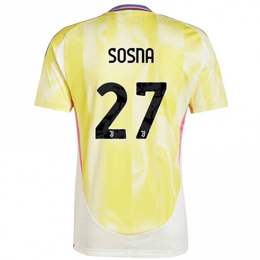 Gyermek Labdarúgás Adam Sosna #27 Napsárga Idegenbeli Jersey 2024/25 Mez Póló Ing