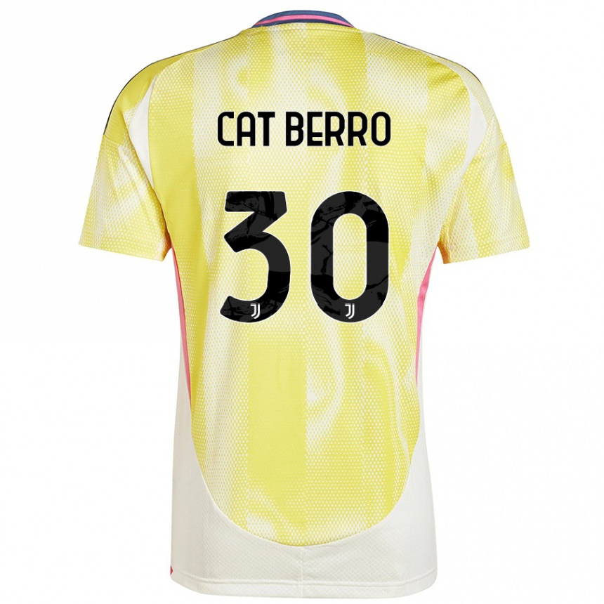 Gyermek Labdarúgás Simone Cat Berro #30 Napsárga Idegenbeli Jersey 2024/25 Mez Póló Ing