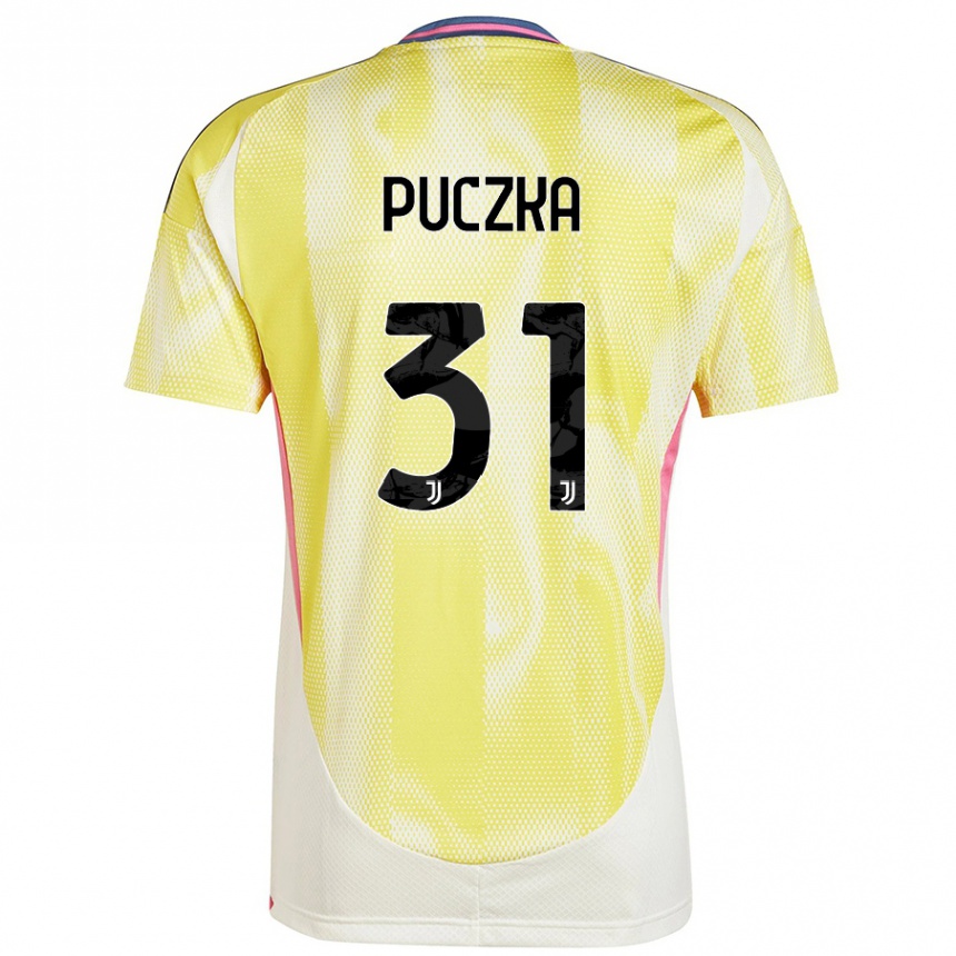 Gyermek Labdarúgás David Puczka #31 Napsárga Idegenbeli Jersey 2024/25 Mez Póló Ing