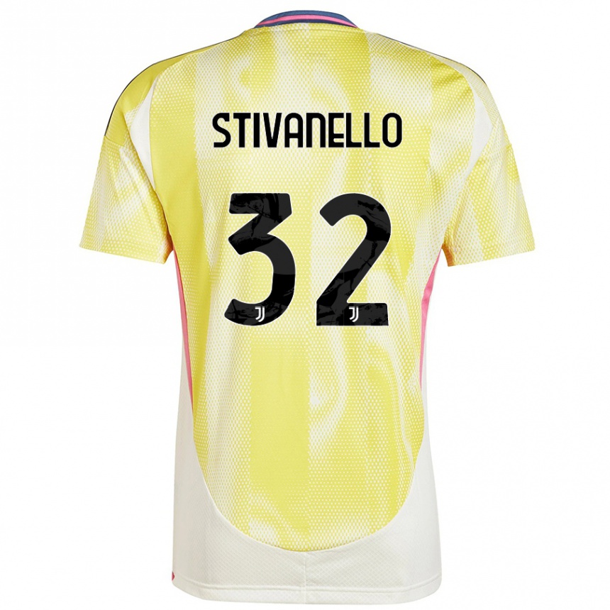 Gyermek Labdarúgás Riccardo Stivanello #32 Napsárga Idegenbeli Jersey 2024/25 Mez Póló Ing