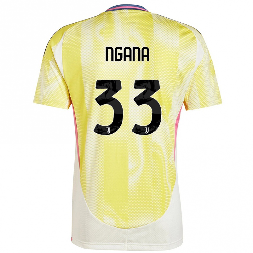 Gyermek Labdarúgás Valdes Ngana #33 Napsárga Idegenbeli Jersey 2024/25 Mez Póló Ing