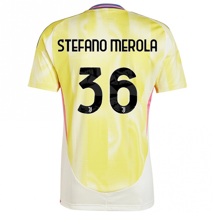 Gyermek Labdarúgás Antonio Stefano Merola #36 Napsárga Idegenbeli Jersey 2024/25 Mez Póló Ing