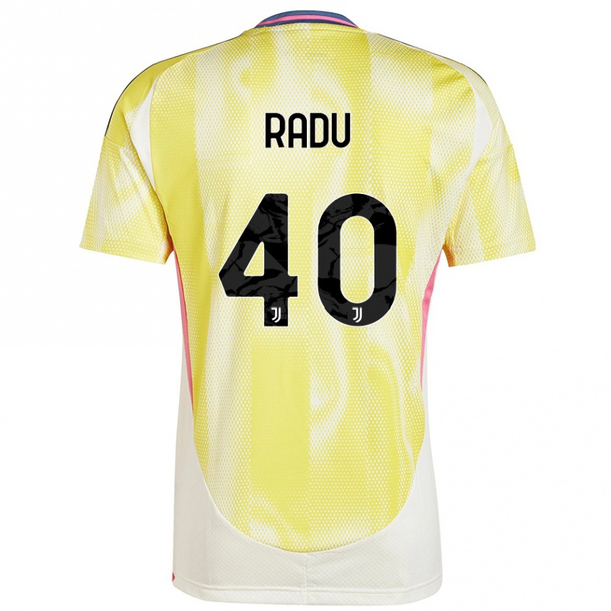 Gyermek Labdarúgás Riccardo Radu #40 Napsárga Idegenbeli Jersey 2024/25 Mez Póló Ing