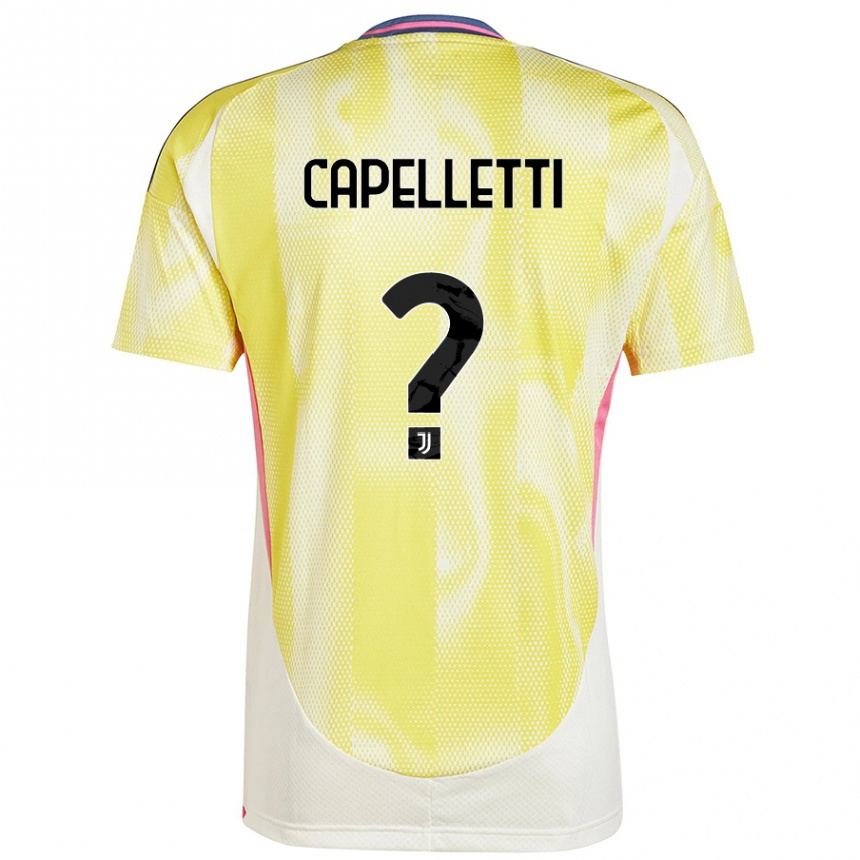 Gyermek Labdarúgás Alessia Capelletti #0 Napsárga Idegenbeli Jersey 2024/25 Mez Póló Ing