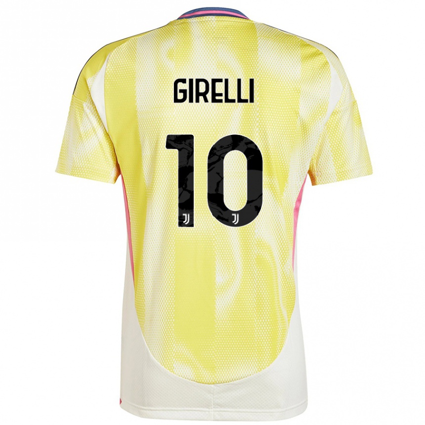 Gyermek Labdarúgás Cristiana Girelli #10 Napsárga Idegenbeli Jersey 2024/25 Mez Póló Ing