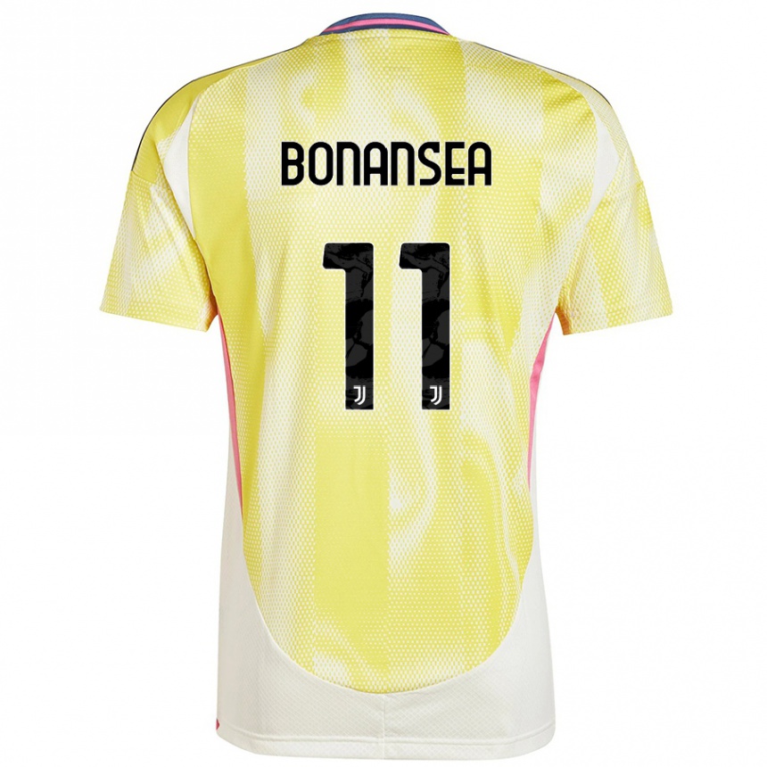 Gyermek Labdarúgás Barbara Bonansea #11 Napsárga Idegenbeli Jersey 2024/25 Mez Póló Ing