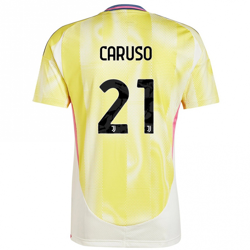 Gyermek Labdarúgás Arianna Caruso #21 Napsárga Idegenbeli Jersey 2024/25 Mez Póló Ing