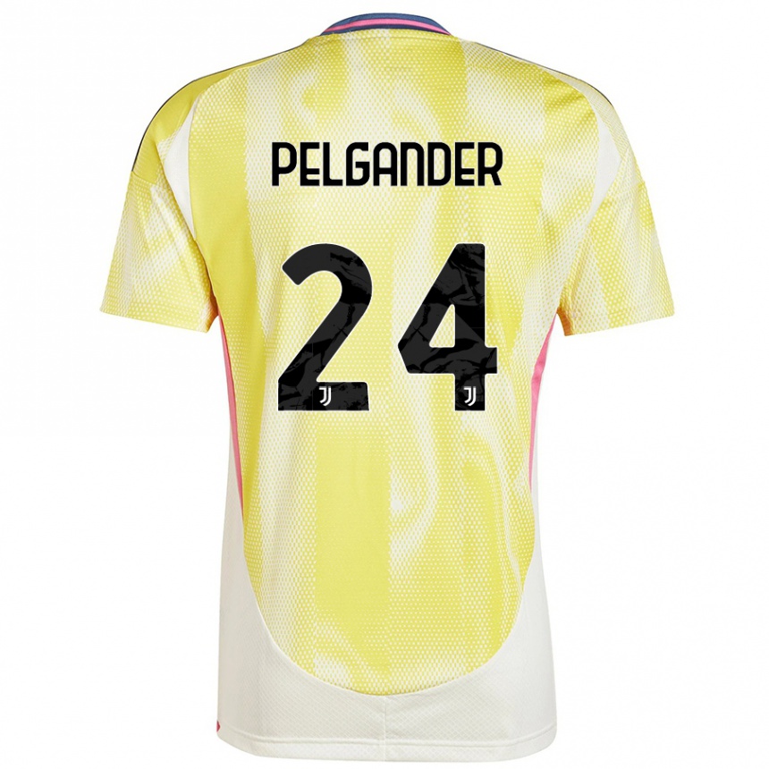 Gyermek Labdarúgás Elsa Pelgander #24 Napsárga Idegenbeli Jersey 2024/25 Mez Póló Ing