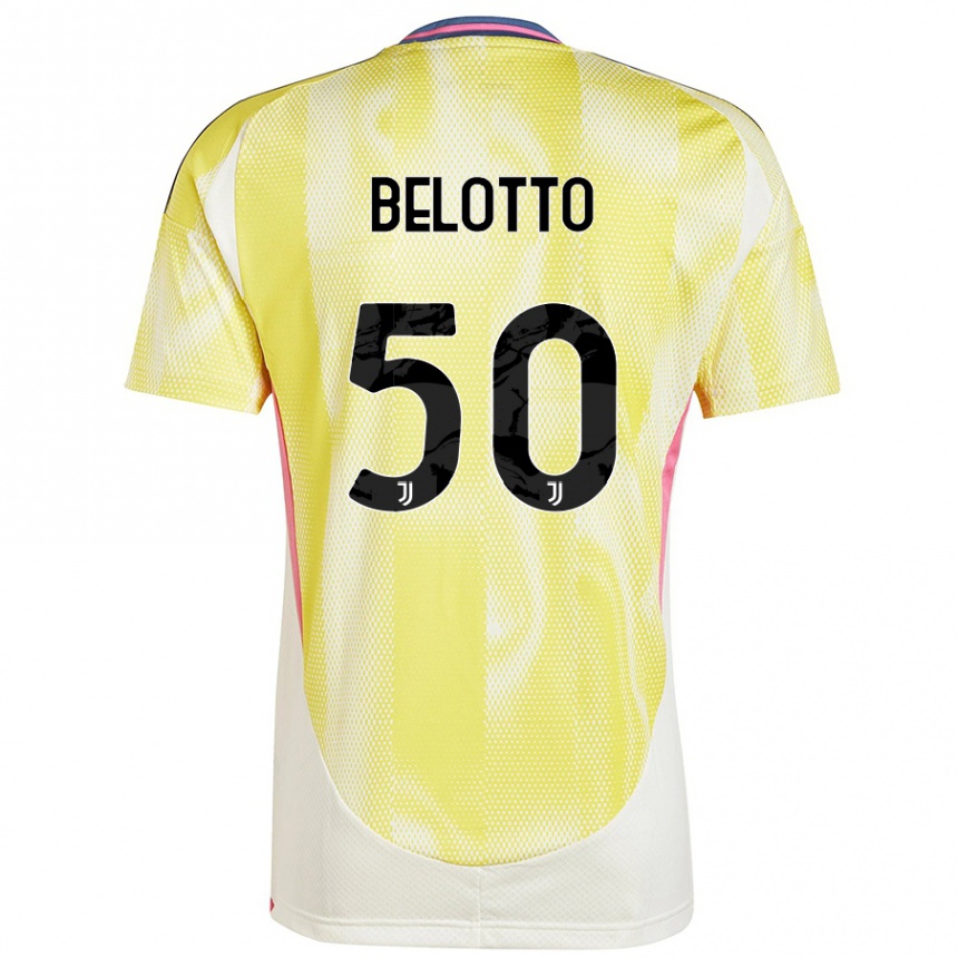 Gyermek Labdarúgás Soledad Belotto #50 Napsárga Idegenbeli Jersey 2024/25 Mez Póló Ing