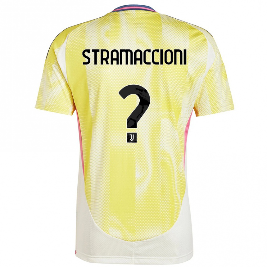 Gyermek Labdarúgás Diego Stramaccioni #0 Napsárga Idegenbeli Jersey 2024/25 Mez Póló Ing